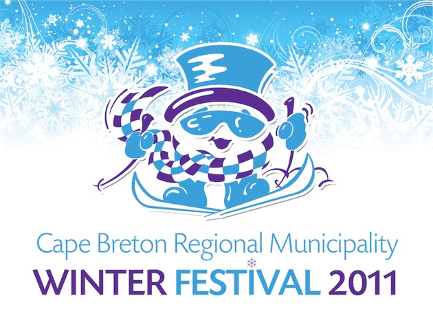 Winterfest CBRM Logo with Snowflakes