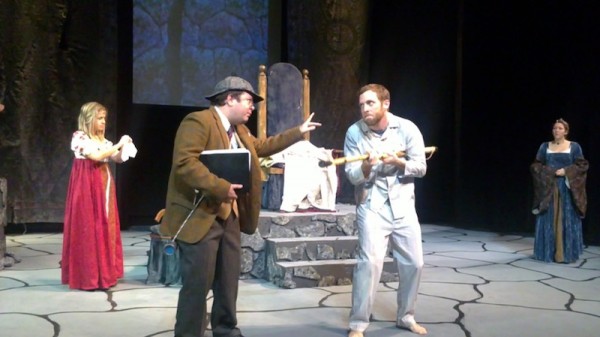 (Danna Martin, Aaron Corbett, Mike McPhee, and Lindsay Thompson in CBU's 2012 production of Exit the King, which kicked off last year's Season of Plays - photo: Ida Steeves)