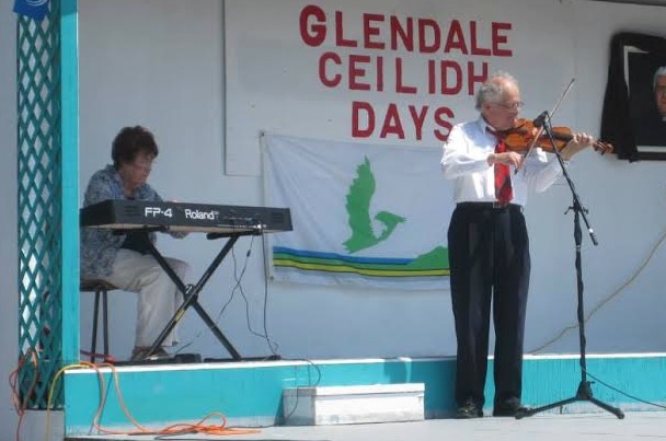 Fr. Francis Cameron and his sister Janet at last year's Glendale Ceilidh Days