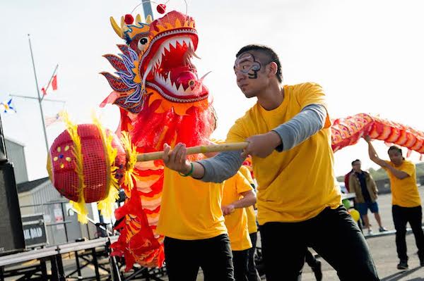 Chinese students from CBU and ICEAP perform traditional Chinese dragon dance during CBU’s Multiversity Festival held in September 2014 - photo: CBU