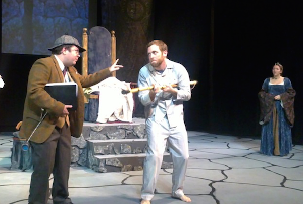 Aaron Corbett, Mike McPhee and Lindsay Thompson in a 2012 Season of Plays production of Exit the King. Corbett and Thompson are joined by Wayne McKay in this years Season opener, The Complete Works of William Shakespeare (abridged), directed by McPhee - photo: Ida Steeves 