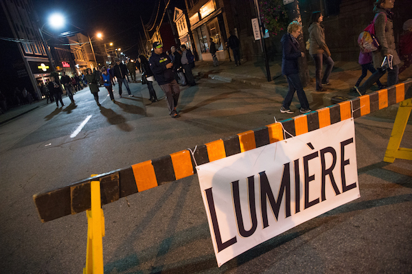 Lumière brought more than 8,000 people out into the streets of the Sydney Waterfront District in 2015.  The popular Cape Breton contemporary arts festival is now accepting submissions for 2016 - photo: Corey Katz
