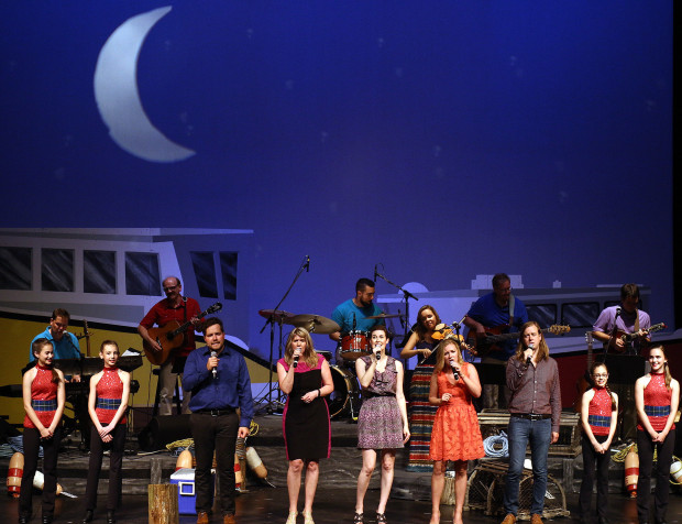 MacArthur Dancers join the cast and band for the closing medley - photo: David MacVicar