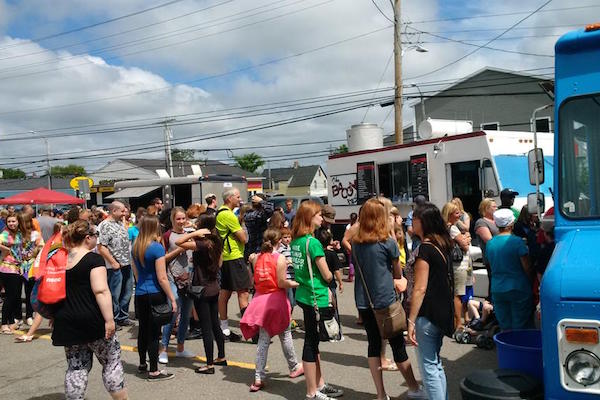 The Food Truck Round Up proved to be a popular spot during last year's Waterfront Street Festival. The Round Up returns for this year's event on Saturday, August 6 - photo courtesy of Sydney Waterfront District