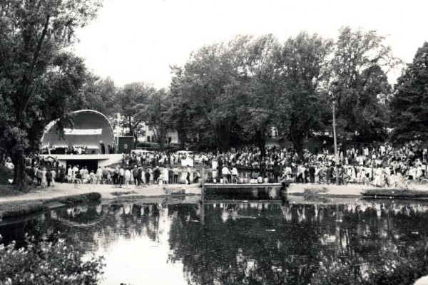 Crowds attending a band concert at Wentworth Park during the Centennial Celebrations, 1967 - photo: courtesy of Beaton Institute