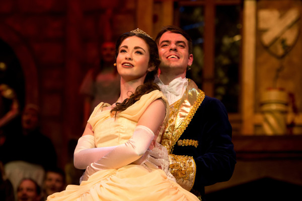 Actors as Belle and the prince
