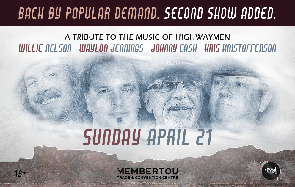 A Tribute to the music of The Highwaymen: Jordan Musycsyn / Robert Bouchard / Todd Hines / L.J. MacLean - Membertou Trade & Convention Centre - Membertou